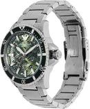 Buy Shop Emporio Armani Diver Automatic Green Dial Silver Steel Strap Watch For Men - AR60061 USA Online
