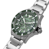 Buy Shop Emporio Armani Diver Automatic Green Dial Silver Steel Strap Watch For Men - AR60061 USA Online