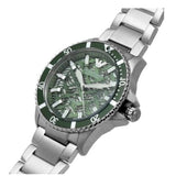Buy Shop Emporio Armani Diver Automatic Green Dial Silver Steel Strap Watch For Men - AR60061 USA Online