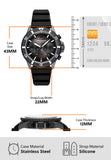 Buy Shop Emporio Armani Diver Chronograph Black Dial Black Silicon Strap Watch For Men - AR11515 USA Online