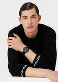 Buy Shop Emporio Armani Diver Chronograph Black Dial Black Silicon Strap Watch For Men - AR11515 USA Online
