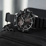 Buy Shop Emporio Armani Diver Chronograph Black Dial Black Silicon Strap Watch For Men - AR11515 USA Online