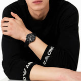 Buy Shop Emporio Armani Diver Chronograph Black Dial Black Silicon Strap Watch For Men - AR11515 USA Online