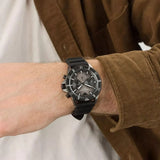 Buy Shop Emporio Armani Diver Chronograph Black Dial Black Silicon Strap Watch For Men - AR11515 USA Online
