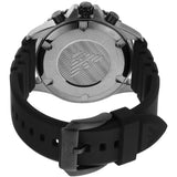 Buy Shop Emporio Armani Diver Chronograph Black Dial Black Silicon Strap Watch For Men - AR11515 USA Online