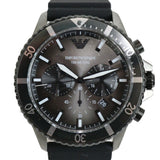 Buy Shop Emporio Armani Diver Chronograph Black Dial Black Silicon Strap Watch For Men - AR11515 USA Online