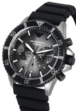 Buy Shop Emporio Armani Diver Chronograph Black Dial Black Silicon Strap Watch For Men - AR11515 USA Online