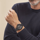 Buy Shop Emporio Armani Diver Chronograph Black Dial Black Steel Strap Watch For Men - AR11363 USA Online