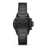 Buy Shop Emporio Armani Diver Chronograph Black Dial Black Steel Strap Watch For Men - AR11363 USA Online