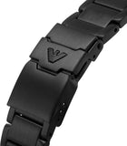 Buy Shop Emporio Armani Diver Chronograph Black Dial Black Steel Strap Watch For Men - AR11363 USA Online