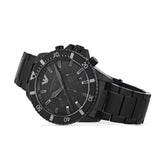 Buy Shop Emporio Armani Diver Chronograph Black Dial Black Steel Strap Watch For Men - AR11363 USA Online