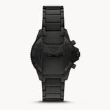 Buy Shop Emporio Armani Diver Chronograph Black Dial Black Steel Strap Watch For Men - AR80050 USA Online