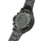 Buy Shop Emporio Armani Diver Chronograph Black Dial Black Steel Strap Watch For Men - AR80050 USA Online