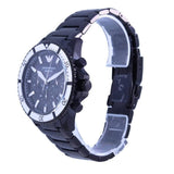Buy Shop Emporio Armani Diver Chronograph Black Dial Black Steel Strap Watch For Men - AR80050 USA Online