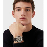 Buy Shop Emporio Armani Diver Chronograph Brown Dial Brown Leather Strap Watch For Men - AR11486 USA Online