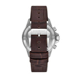 Buy Shop Emporio Armani Diver Chronograph Brown Dial Brown Leather Strap Watch For Men - AR11486 USA Online