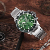 Buy Shop Emporio Armani Diver Chronograph Green Dial Silver Steel Strap Watch For Men - AR11500 USA Online