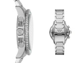 Buy Shop Emporio Armani Diver Chronograph Green Dial Silver Steel Strap Watch For Men - AR11500 USA Online