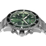 Buy Shop Emporio Armani Diver Chronograph Green Dial Silver Steel Strap Watch For Men - AR11500 USA Online