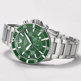 Buy Shop Emporio Armani Diver Chronograph Green Dial Silver Steel Strap Watch For Men - AR11500 USA Online