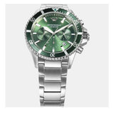 Buy Shop Emporio Armani Diver Chronograph Green Dial Silver Steel Strap Watch For Men - AR11500 USA Online