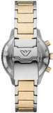 Buy Shop Emporio Armani Diver Chronograph Green Dial Two Tone Steel Strap Watch For Men - AR11361 USA Online