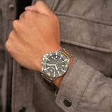 Buy Shop Emporio Armani Diver Chronograph Green Dial Two Tone Steel Strap Watch For Men - AR11361 USA Online