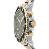 Buy Shop Emporio Armani Diver Chronograph Green Dial Two Tone Steel Strap Watch For Men - AR11361 USA Online