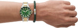 Buy Shop Emporio Armani Diver Chronograph Green Dial Two Tone Steel Strap Watch For Men - AR80063 USA Online