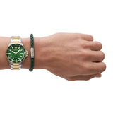 Buy Shop Emporio Armani Diver Chronograph Green Dial Two Tone Steel Strap Watch For Men - AR80063 USA Online