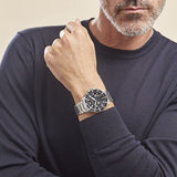 Buy Shop Emporio Armani Diver Chronograph Quartz Black Dial Silver Steel Strap Watch For Men - AR11360 USA Online