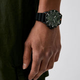 Buy Shop Emporio Armani Diver Chronograph Quartz Green Dial Black Silicon Strap Watch For Men - AR11463 USA Online