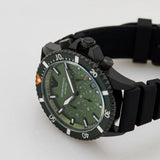 Buy Shop Emporio Armani Diver Chronograph Quartz Green Dial Black Silicon Strap Watch For Men - AR11463 USA Online