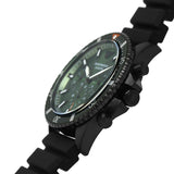 Buy Shop Emporio Armani Diver Chronograph Quartz Green Dial Black Silicon Strap Watch For Men - AR11463 USA Online