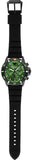 Buy Shop Emporio Armani Diver Chronograph Quartz Green Dial Black Silicon Strap Watch For Men - AR11463 USA Online