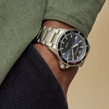 Buy Shop Emporio Armani Diver Quartz Blue Dial Silver Steel Strap Watch For Men - AR11339 USA Online