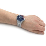 Buy Shop Emporio Armani Diver Quartz Blue Dial Silver Steel Strap Watch For Men - AR11339 USA Online