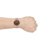 Buy Shop Emporio Armani Diver Quartz Brown Dial Two Tone Steel Strap Watch For Men - AR11340 USA Online