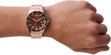 Buy Shop Emporio Armani Diver Quartz Brown Dial Two Tone Steel Strap Watch For Men - AR11340 USA Online