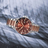 Buy Shop Emporio Armani Diver Quartz Brown Dial Two Tone Steel Strap Watch For Men - AR11340 USA Online