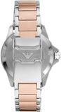 Buy Shop Emporio Armani Diver Quartz Brown Dial Two Tone Steel Strap Watch For Men - AR11340 USA Online