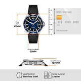 Buy Shop Emporio Armani Diver Three-Hand Quartz Blue Dial Blue Leather Strap Watch For Men - AR11516 USA Online