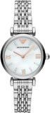 Buy Shop Emporio Armani Donna Mother of Pearl Dial Silver Steel Strap Watch For Women - AR11204 USA Online