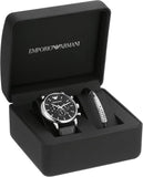 Buy Shop Emporio Armani Dress Analog Black Dial Black Leather Strap Watch For Men - AR8029 USA Online
