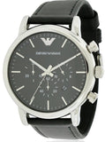 Buy Shop Emporio Armani Dress Analog Black Dial Black Leather Strap Watch For Men - AR8029 USA Online