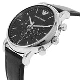 Buy Shop Emporio Armani Dress Analog Black Dial Black Leather Strap Watch For Men - AR8029 USA Online