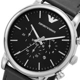 Buy Shop Emporio Armani Dress Analog Black Dial Black Leather Strap Watch For Men - AR8029 USA Online