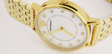 Buy Shop Emporio Armani Dress Analog Mother of Pearl Dial Gold Steel Strap Watch For Women - AR11007 USA Online