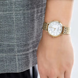 Buy Shop Emporio Armani Dress Analog Mother of Pearl Dial Gold Steel Strap Watch For Women - AR11007 USA Online