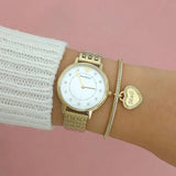 Buy Shop Emporio Armani Dress Analog Mother of Pearl Dial Gold Steel Strap Watch For Women - AR11007 USA Online